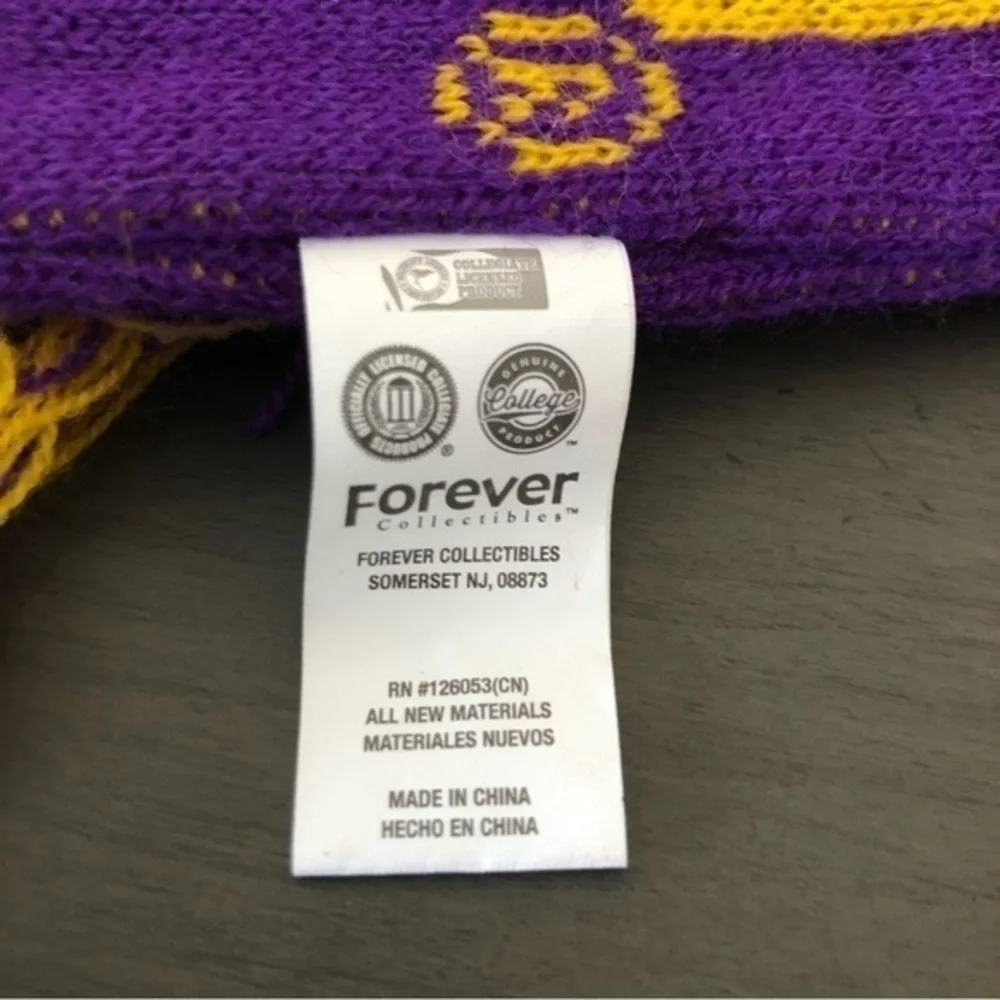 LSU Tigers Scarf Purple Reversible Winter Louisiana State University Football